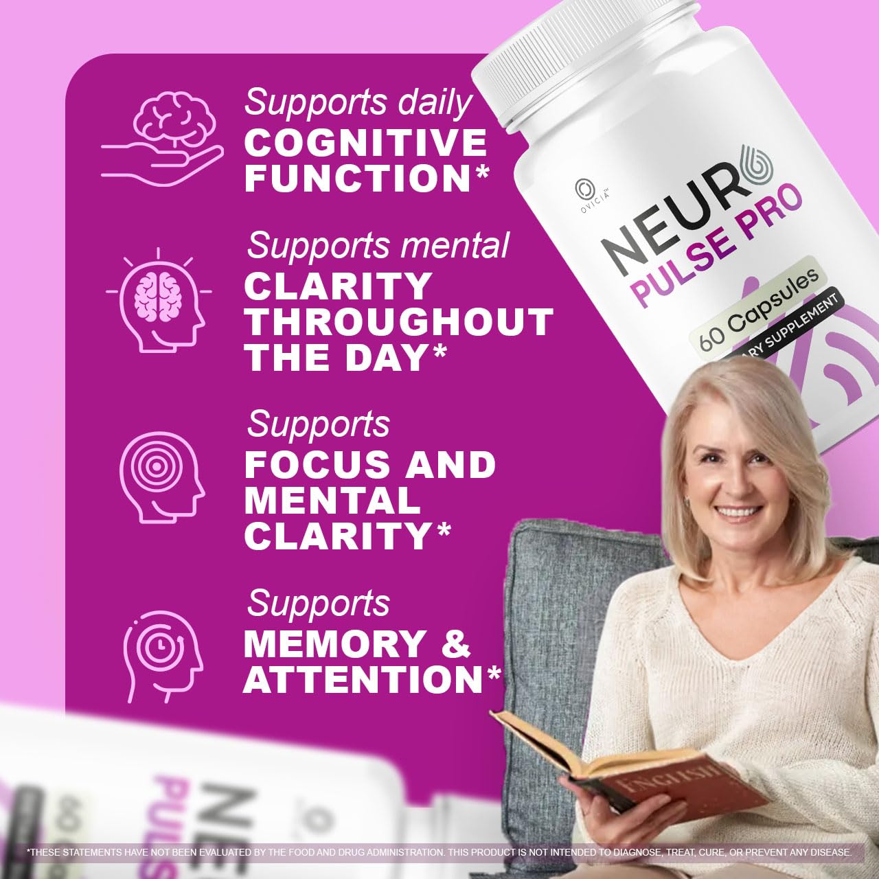 OVICIA Neuro Pulse Pro Capsules, 60 Count