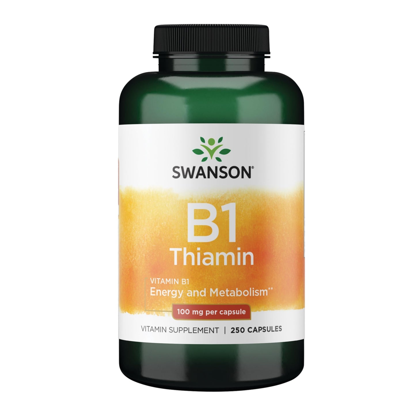 Swanson Vitamin B1 (Thiamin) 100 mg, 250 Capsules