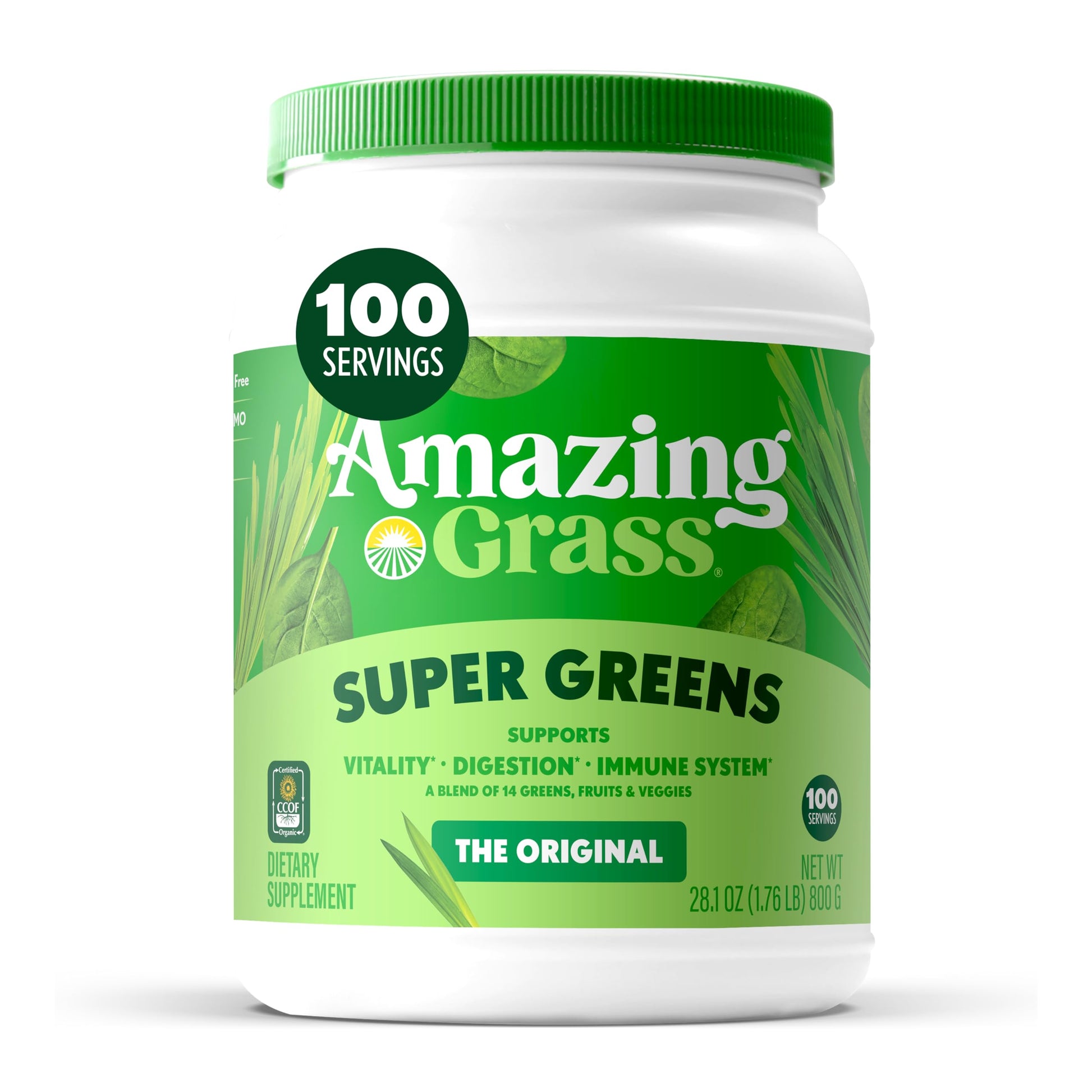 Amazing Grass Super Greens Powder Organic, 28.2 Ounces