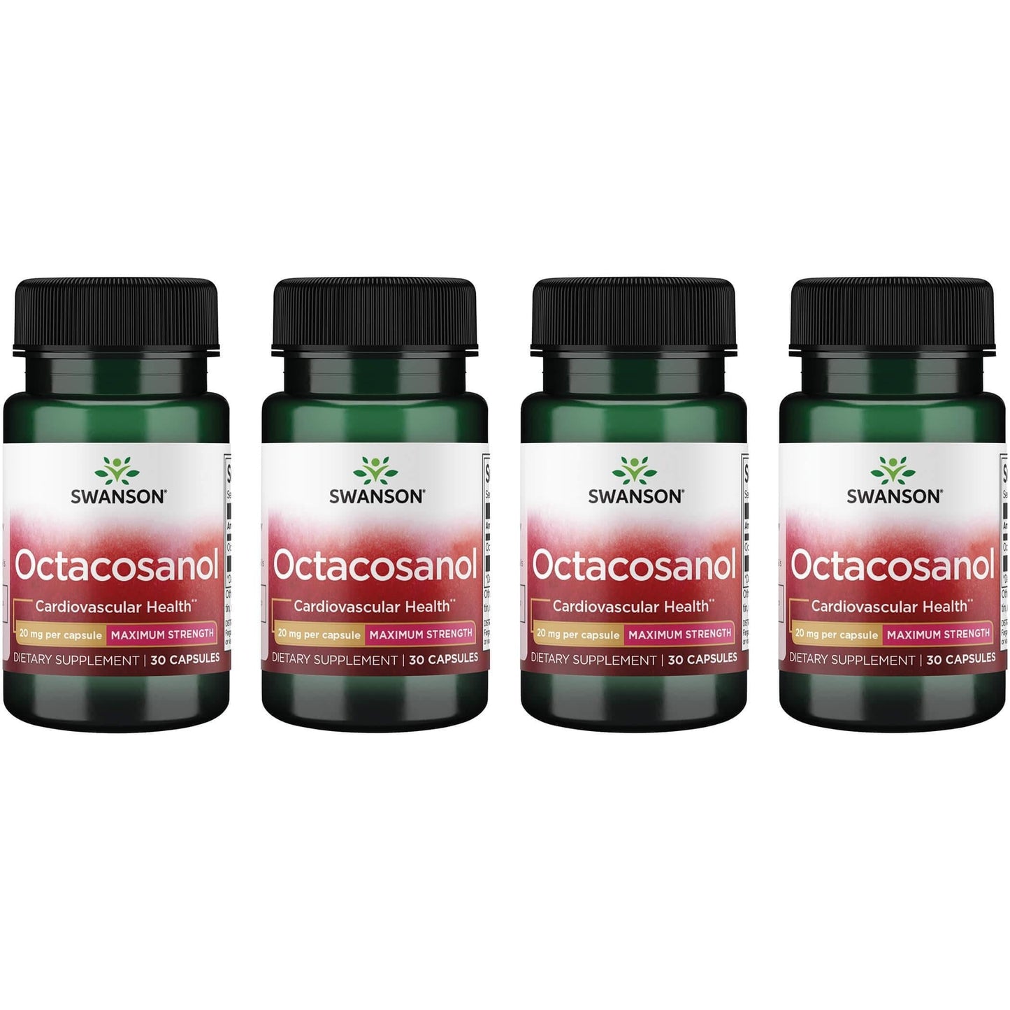 Swanson Maximum-Strength Octacosanol 20 mg Capsules, 120 Count