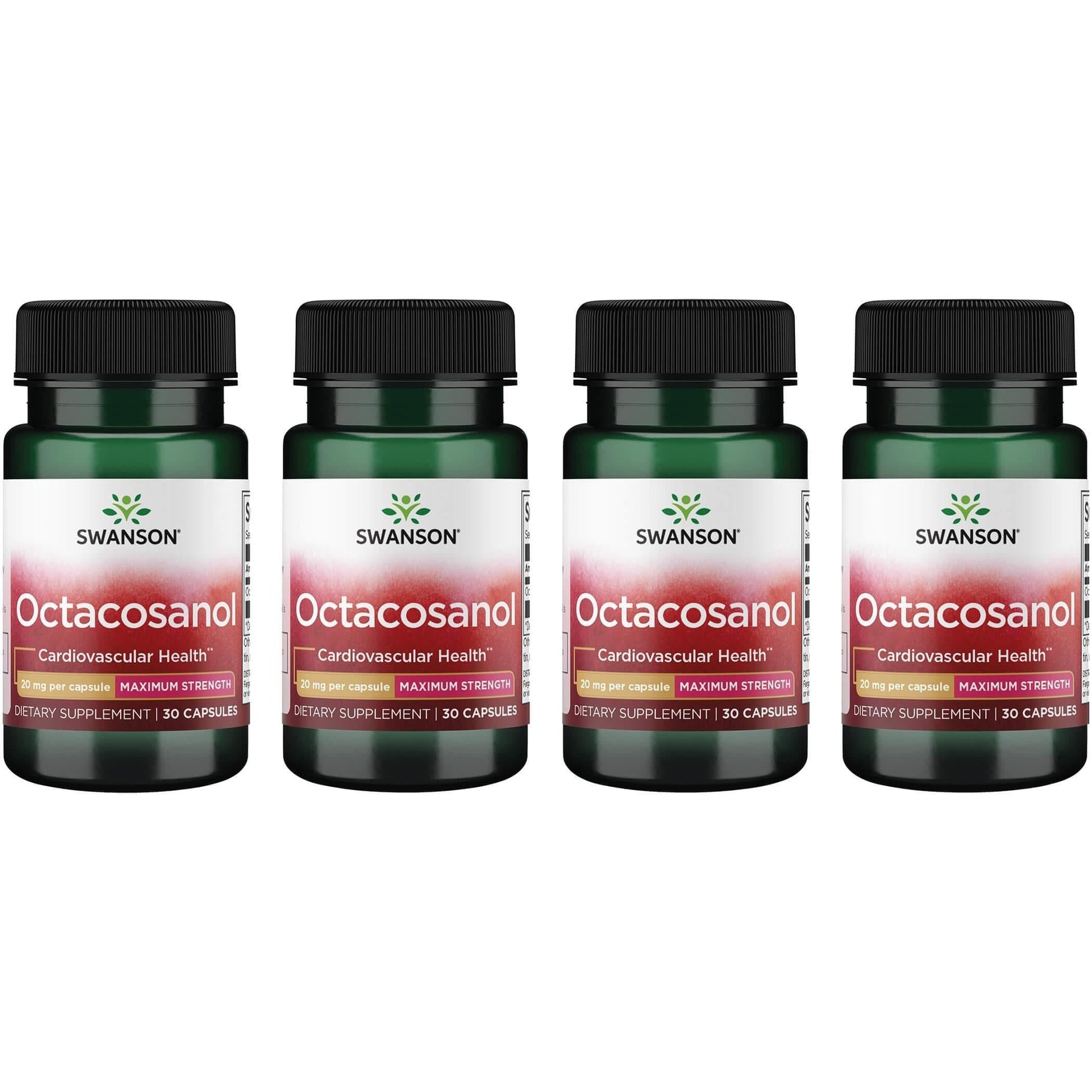 Swanson Maximum-Strength Octacosanol 20 mg Capsules, 120 Count
