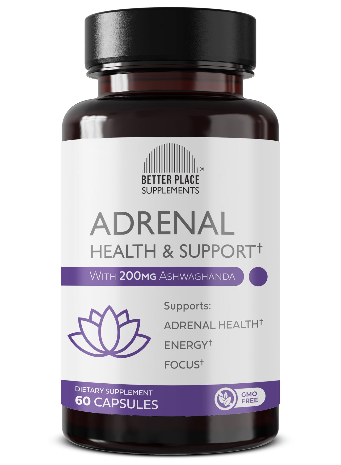 Better Place Organics Adrenal Health & Support Capsule, 60 Count