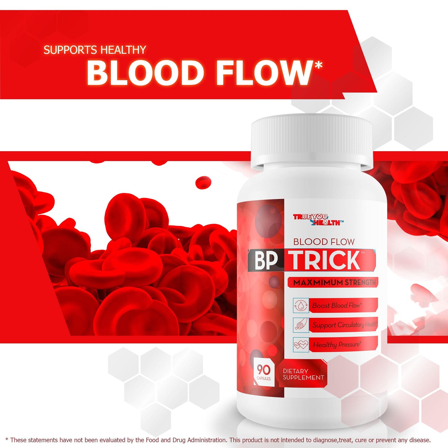 True You Health BP Trick Blood Flow Booster Capsule, 90 Capsules