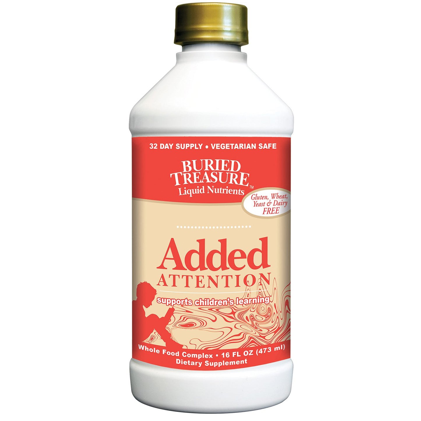 Buried Treasure Added Attention Children's Learning Support with GABA DHA Vitamin B and Herbal Blend Capsule 1 Bottle