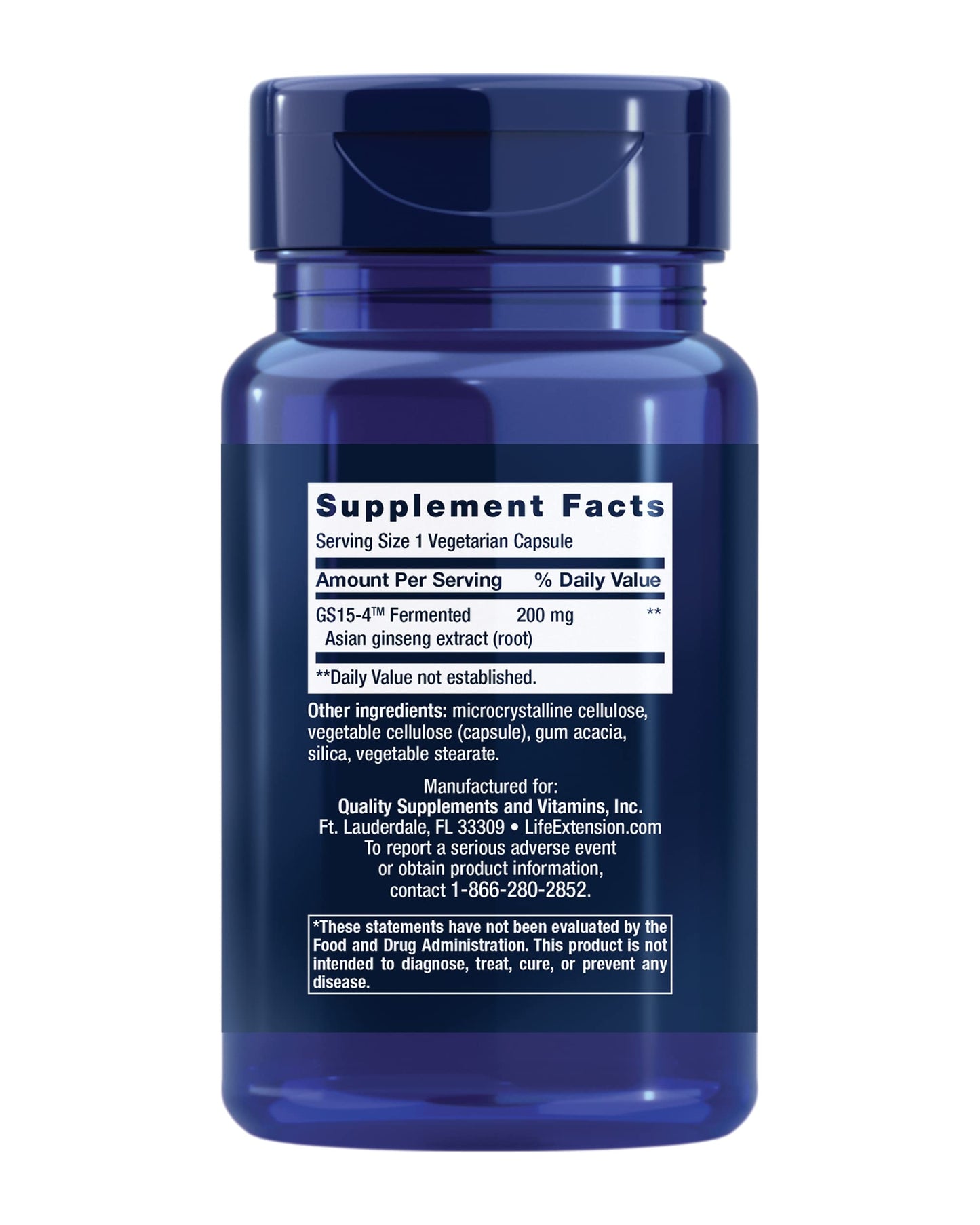 Life Extension Ginseng Energy Boost Capsule, 30 Capsules