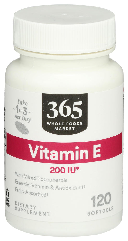 365 by Whole Foods Market Vitamin E 200 IU Softgels 120