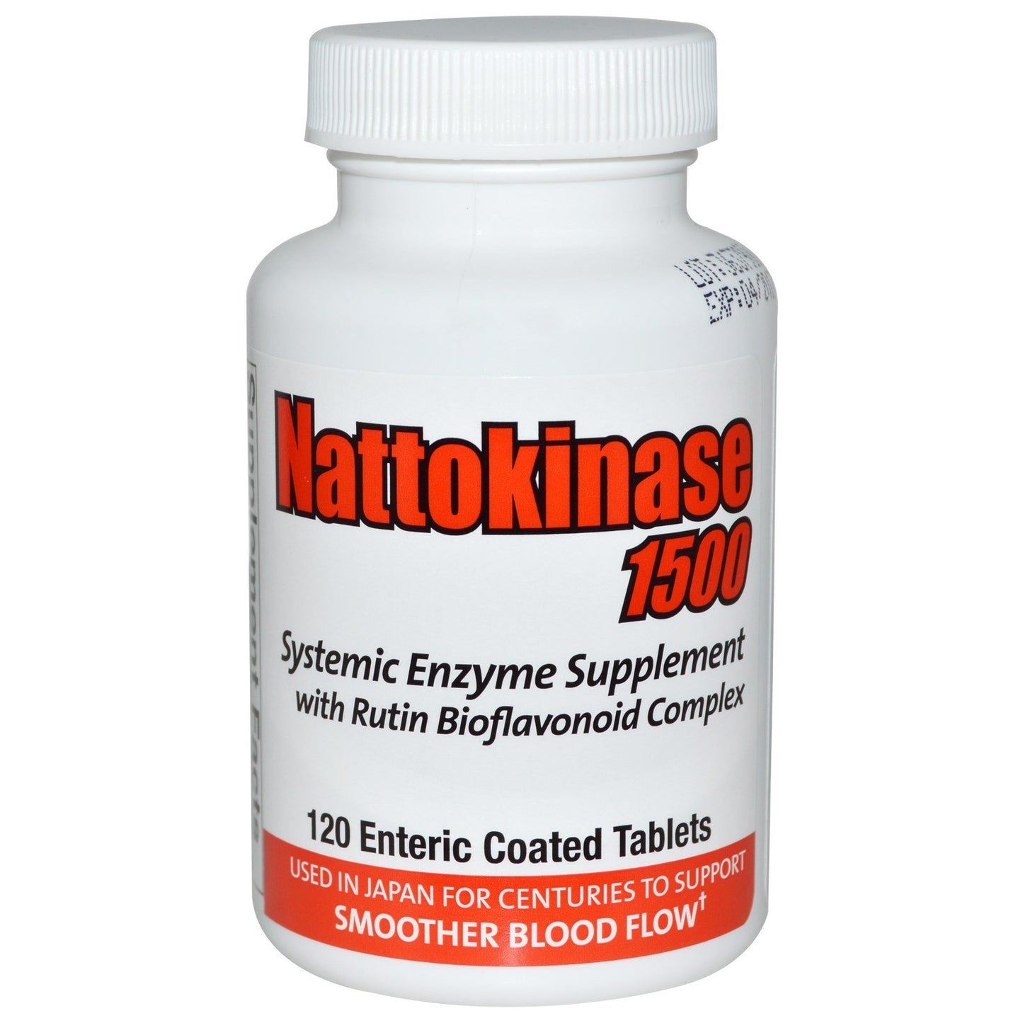Naturally Vitamins Nattokinase 1500FU Supplement Tablet, 120 Tablets