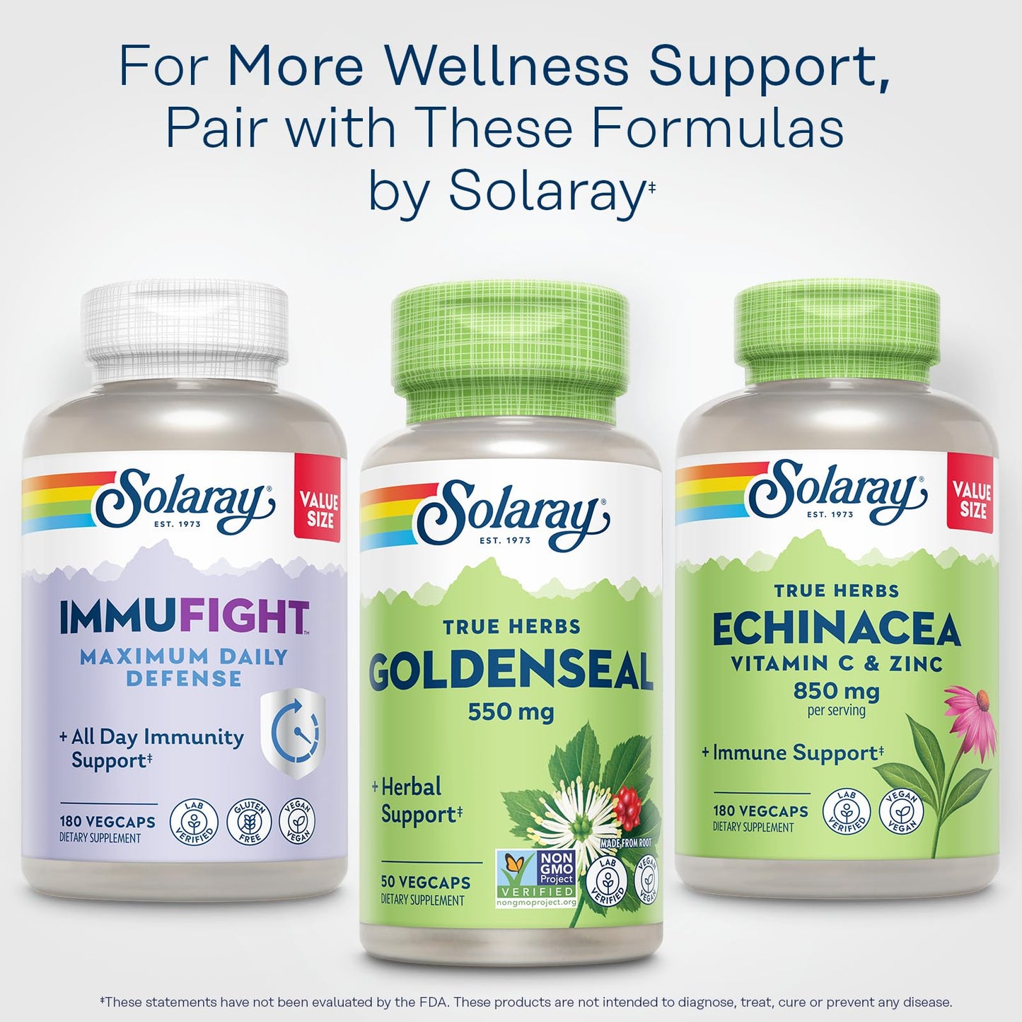 SOLARAY Goldenseal Root Capsules 550 mg, 50 Count