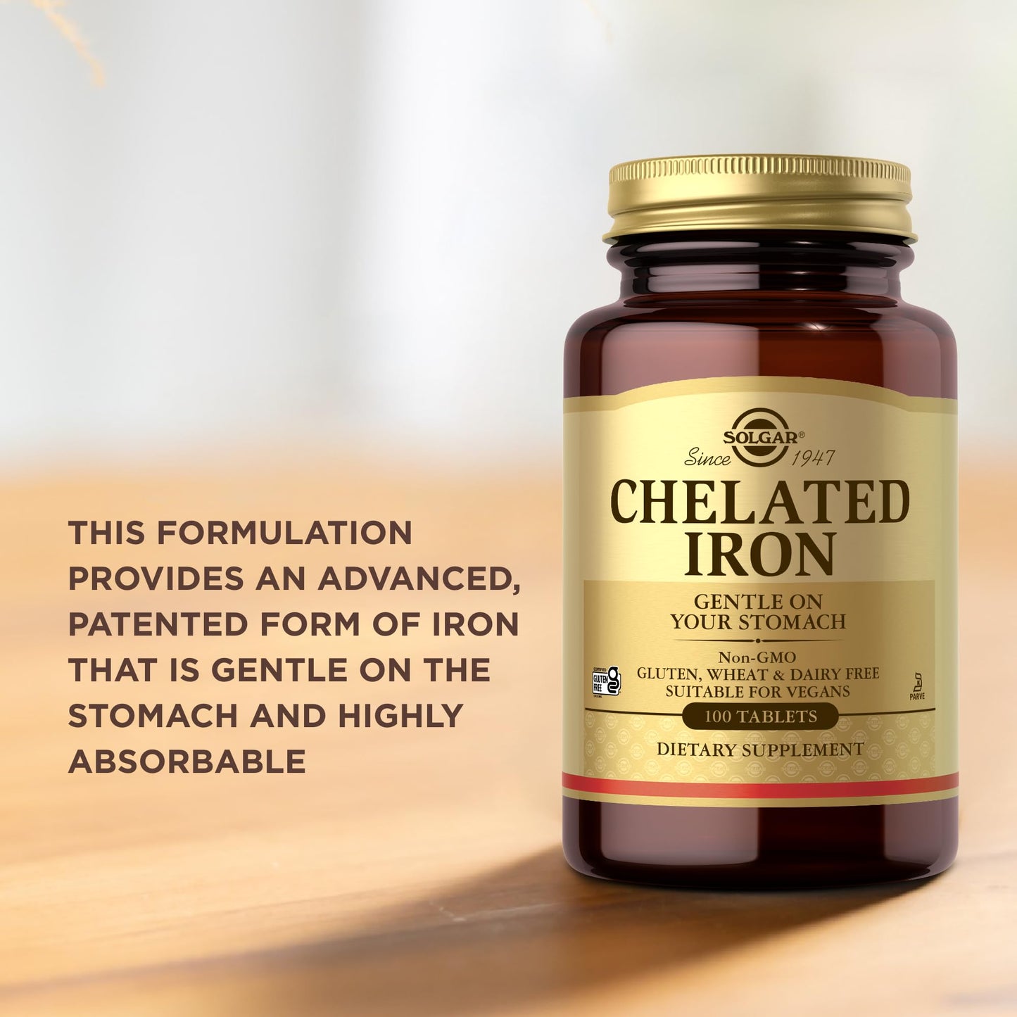 Solgar Chelated Iron Tablets 100 Count