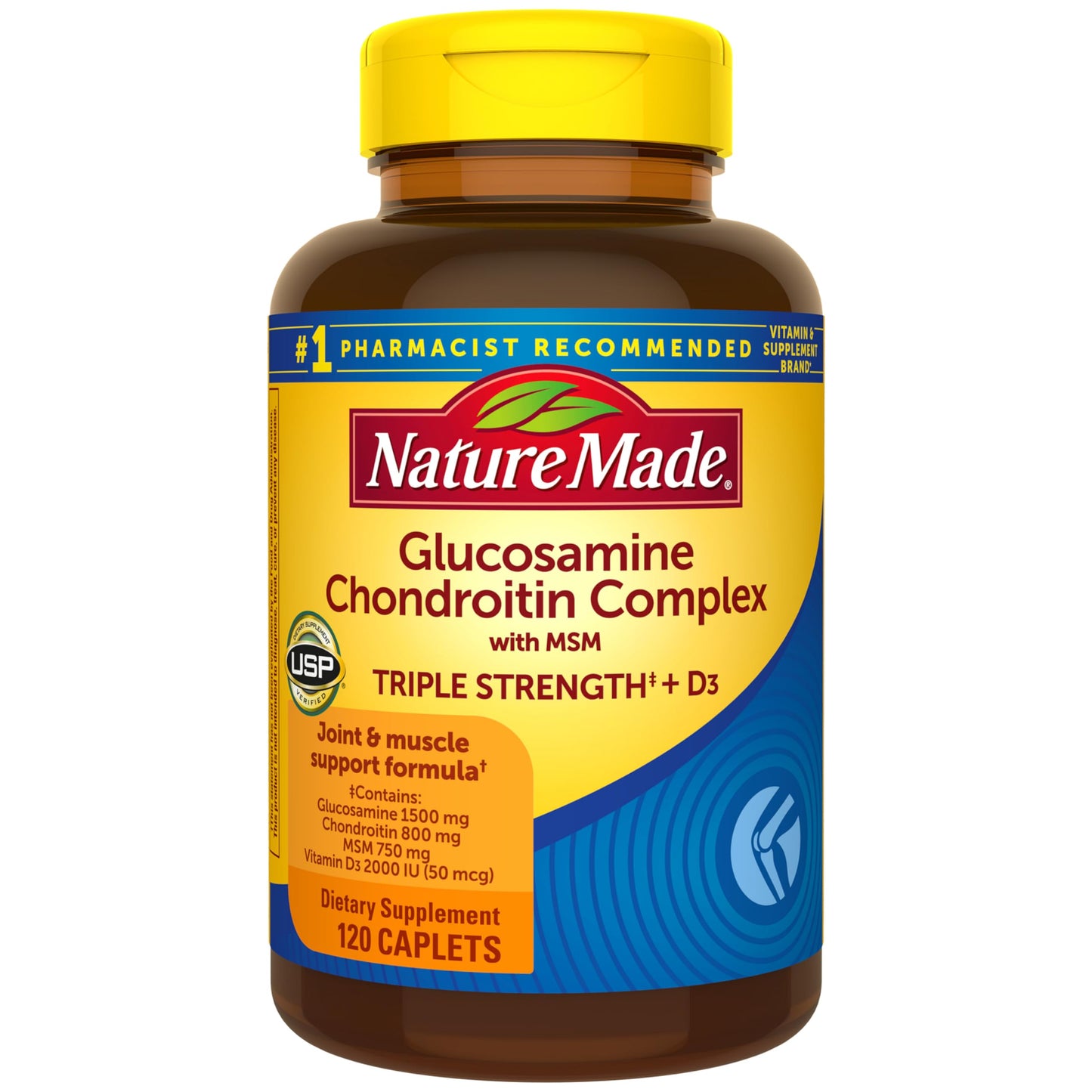 Nature Made Glucosamine Chondroitin Complex with MSM Caplets 120
