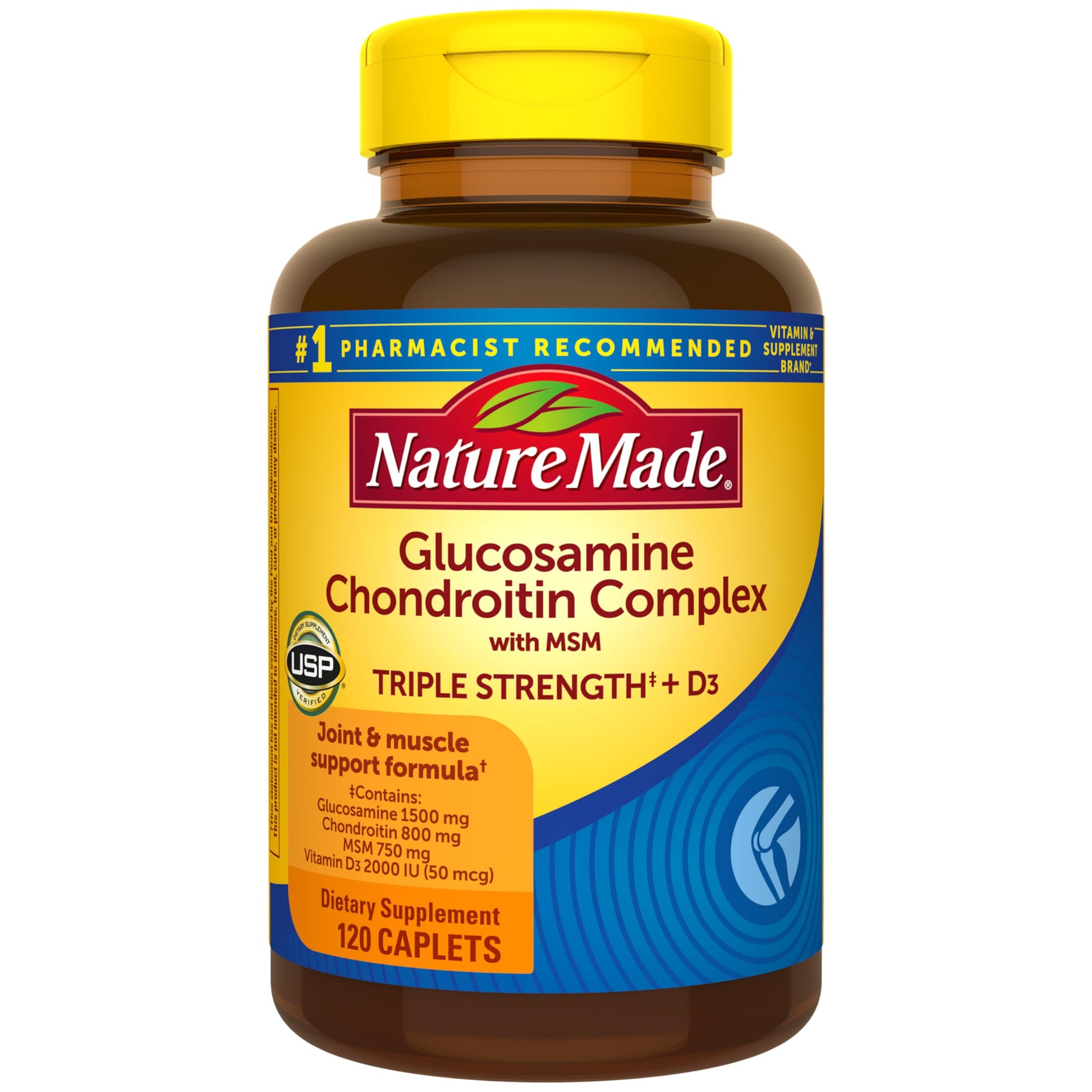 Nature Made Glucosamine Chondroitin Complex with MSM Caplets 120