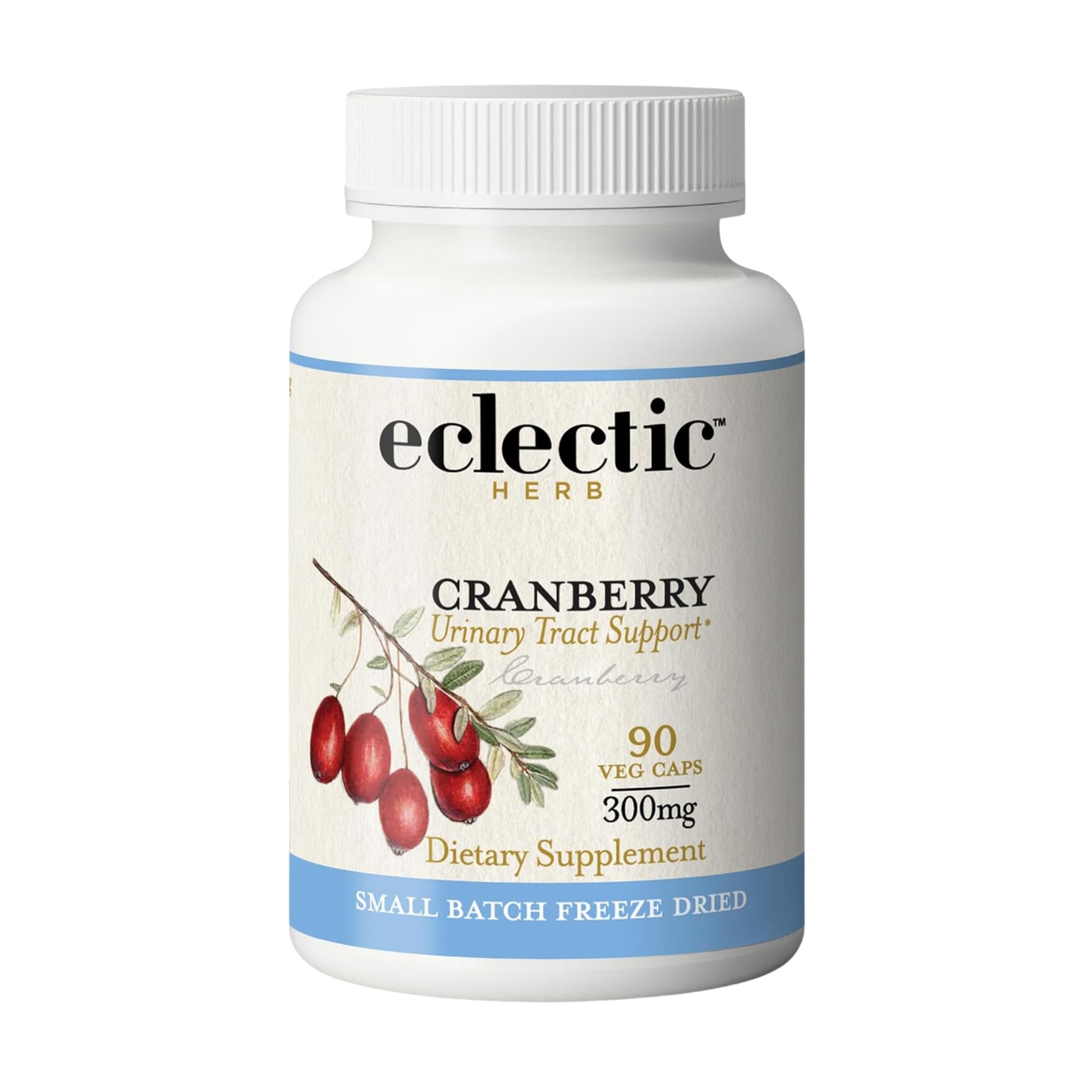 Eclectic Institute Premium Freeze Dried Cranberry Capsules, Urinary Tract Support, 90 Count