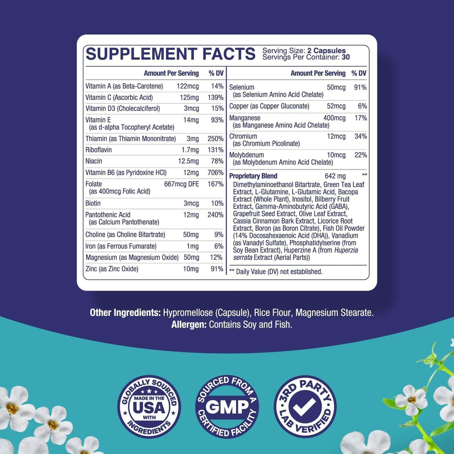 Phytoral Nootropic Brain Supplement for Memory and Focus Enhancement Capsule 60 Capsules