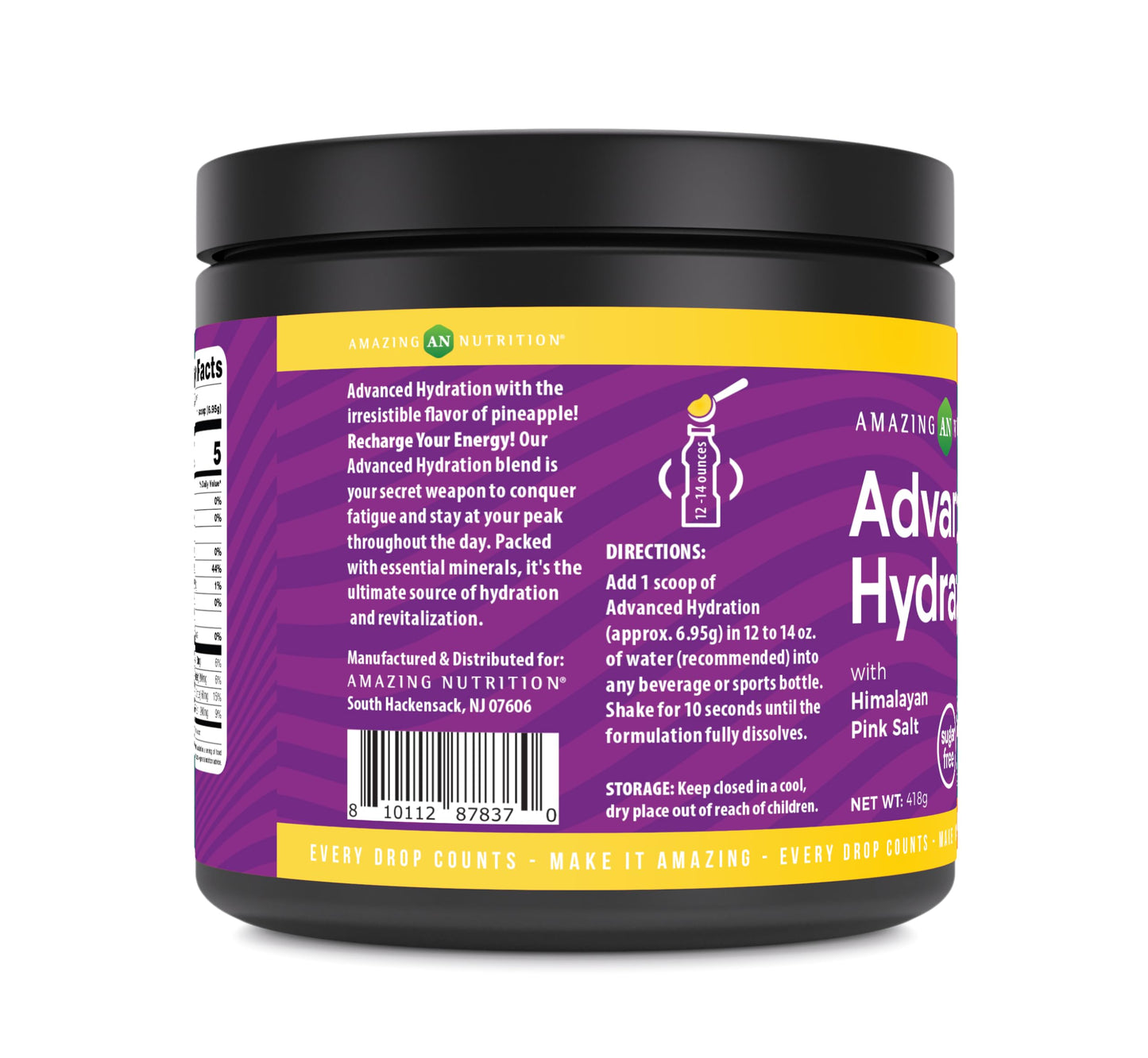 Amazing Nutrition Advanced Hydration Electrolyte Powder 7.5 Ounce