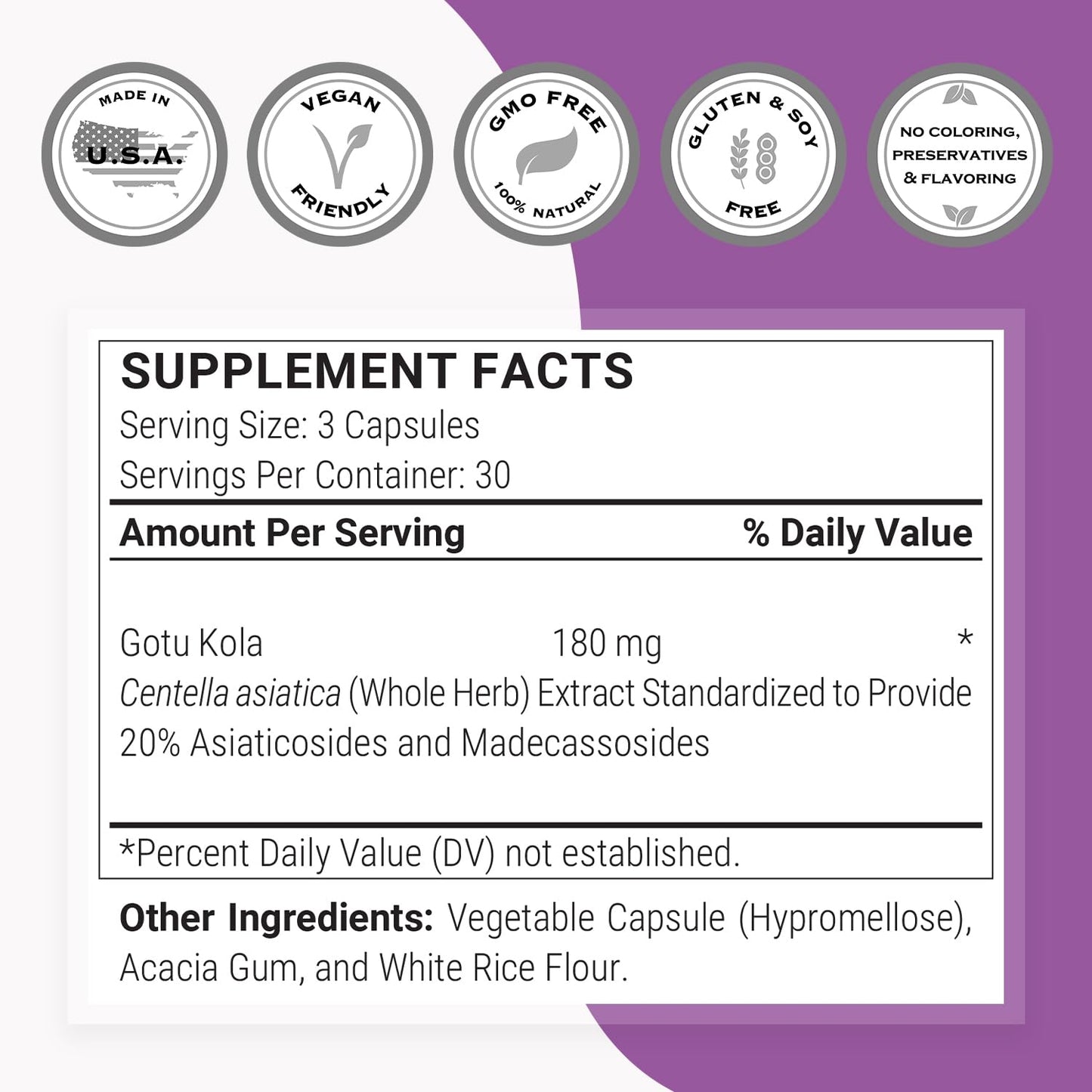 Supersmart Centella Asiatica Extract Capsule 90 Count