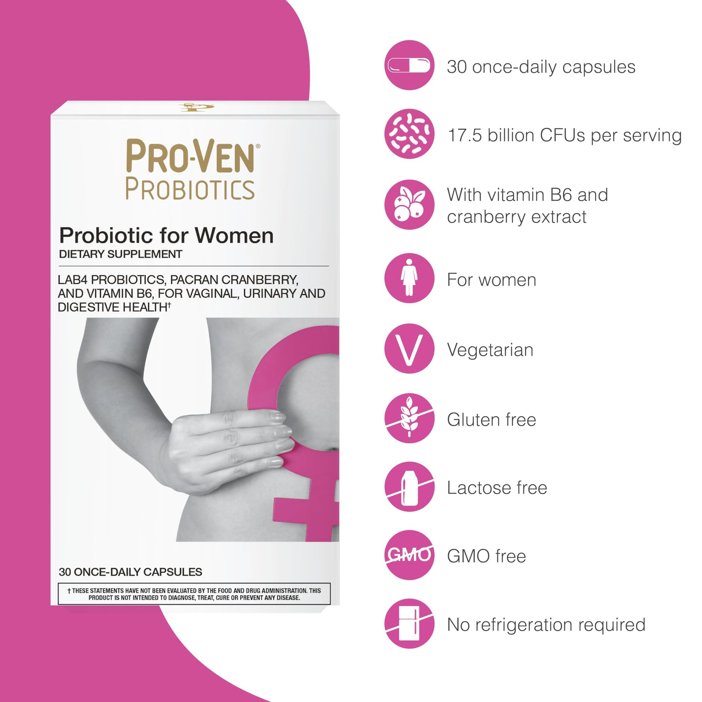 Pro-Ven Probiotics for Women 30 Capsules