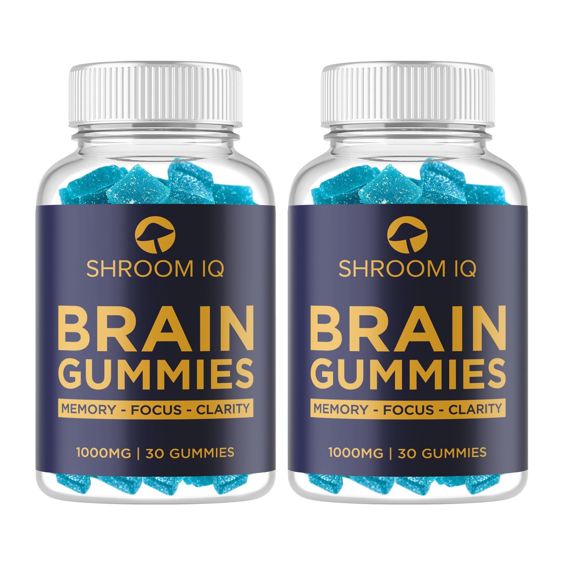 Shroom IQ Brain Supplements for Memory and Focus Nootropic Gummies, 60 Count