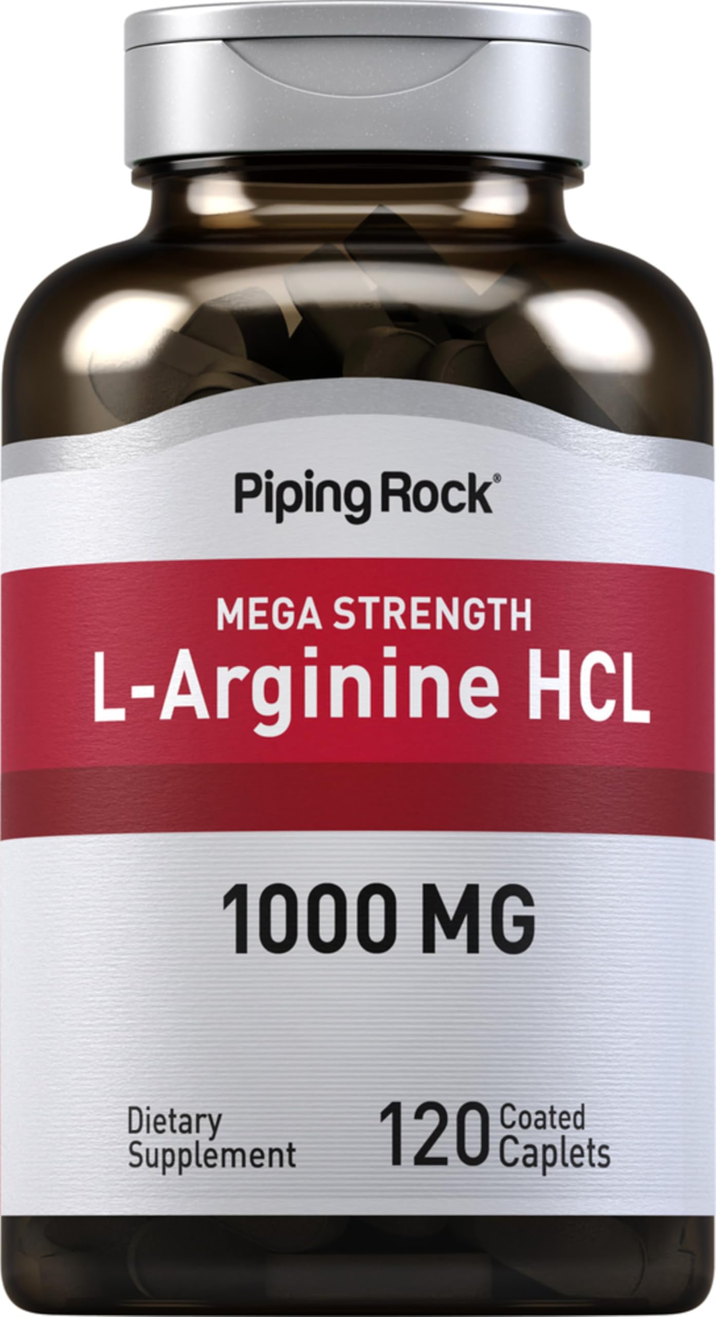 Piping Rock L-Arginine HCl 1000mg Caplets, 120 Count