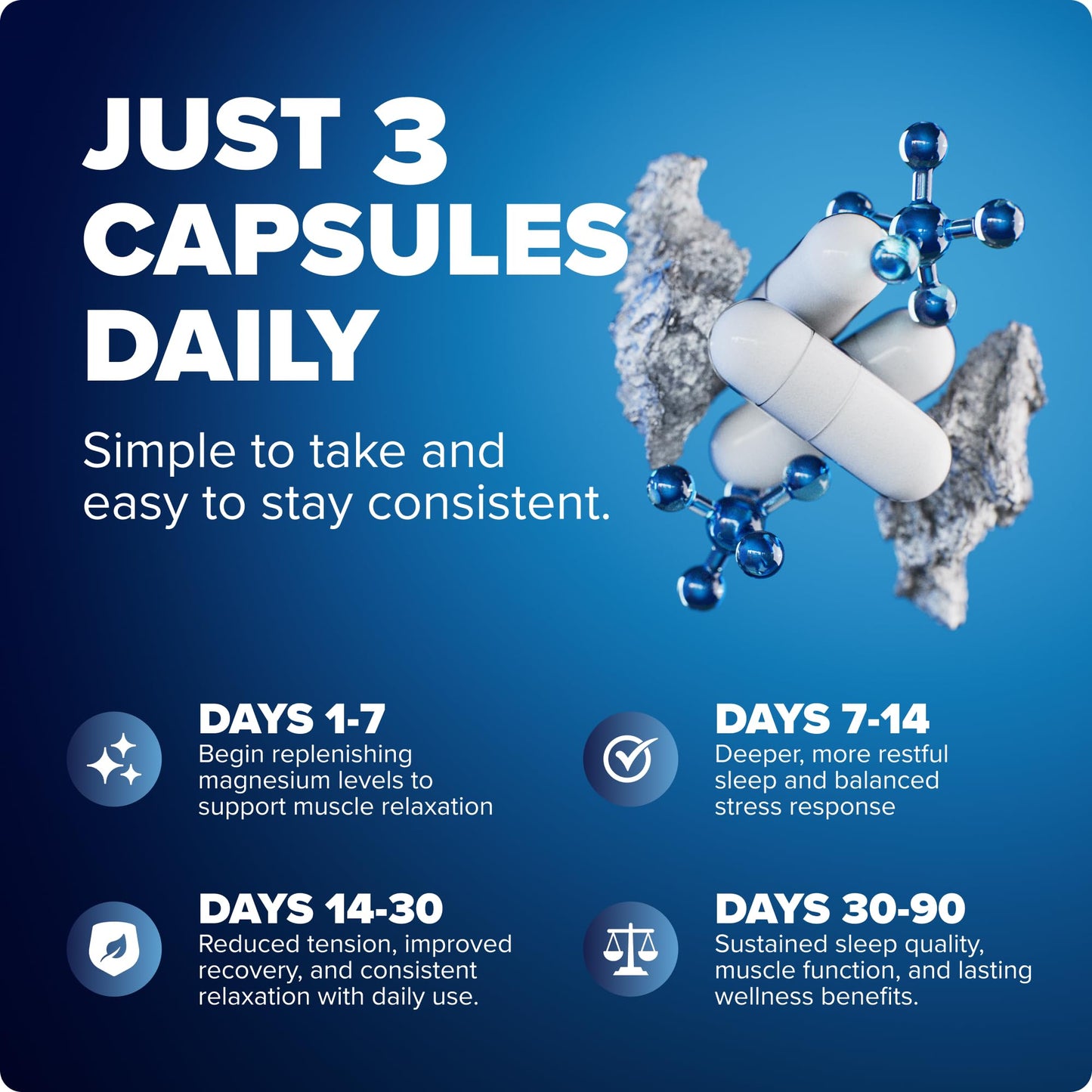 Rosabella Magnesium Bisglycinate Capsules, 90 Capsules