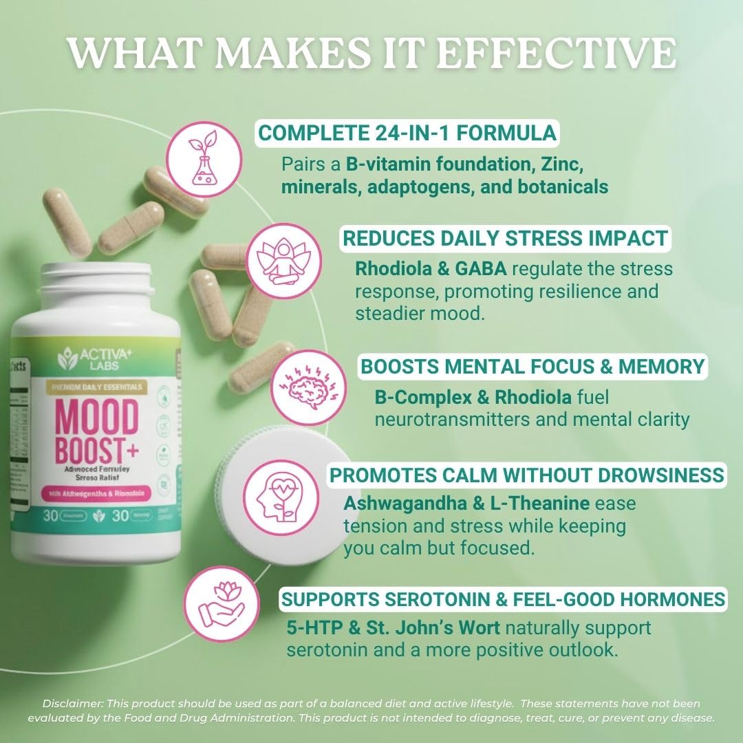 Activa Labs Mood Boost 24-in-1 B-Complex & Zinc Capsule 30 Count