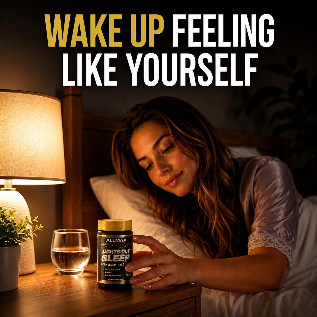 ALLMAX Lights Out Sleep Support Capsules, 60 Count