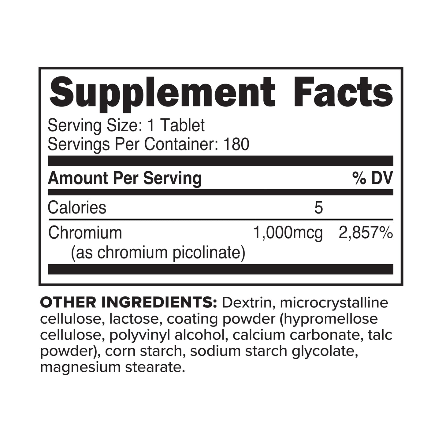 Primaforce Chromium Picolinate 1000mcg Tablet, 180 Tablets