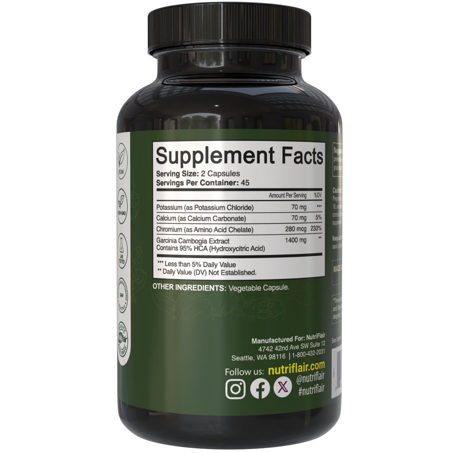 NutriFlair Garcinia Cambogia 95% HCA Capsule, 60 Capsules