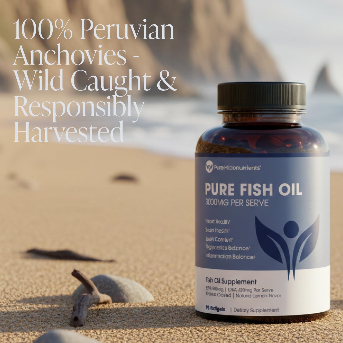 Pure Micronutrients Omega 3 Fish Oil Supplement 90 Softgels