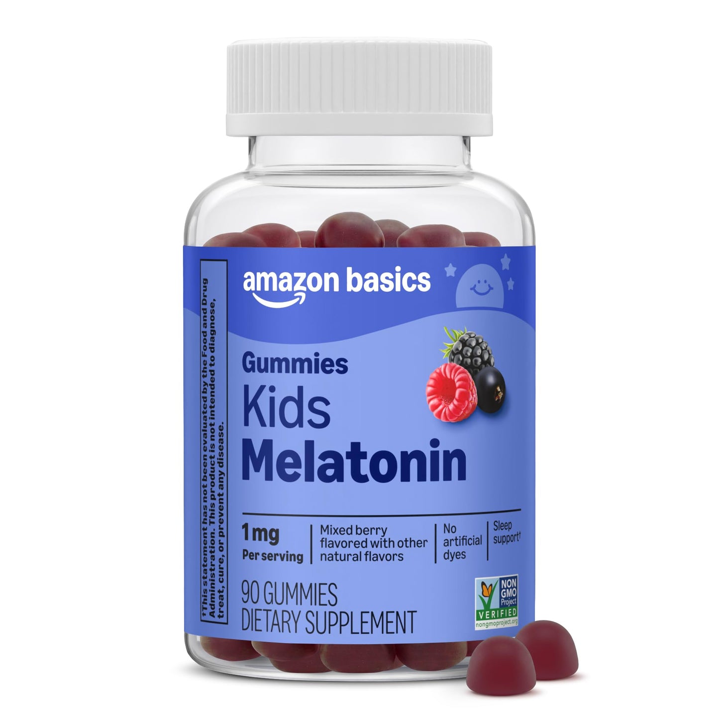 Amazon Basics Kids Melatonin Gummies 1 mg, 90 Count