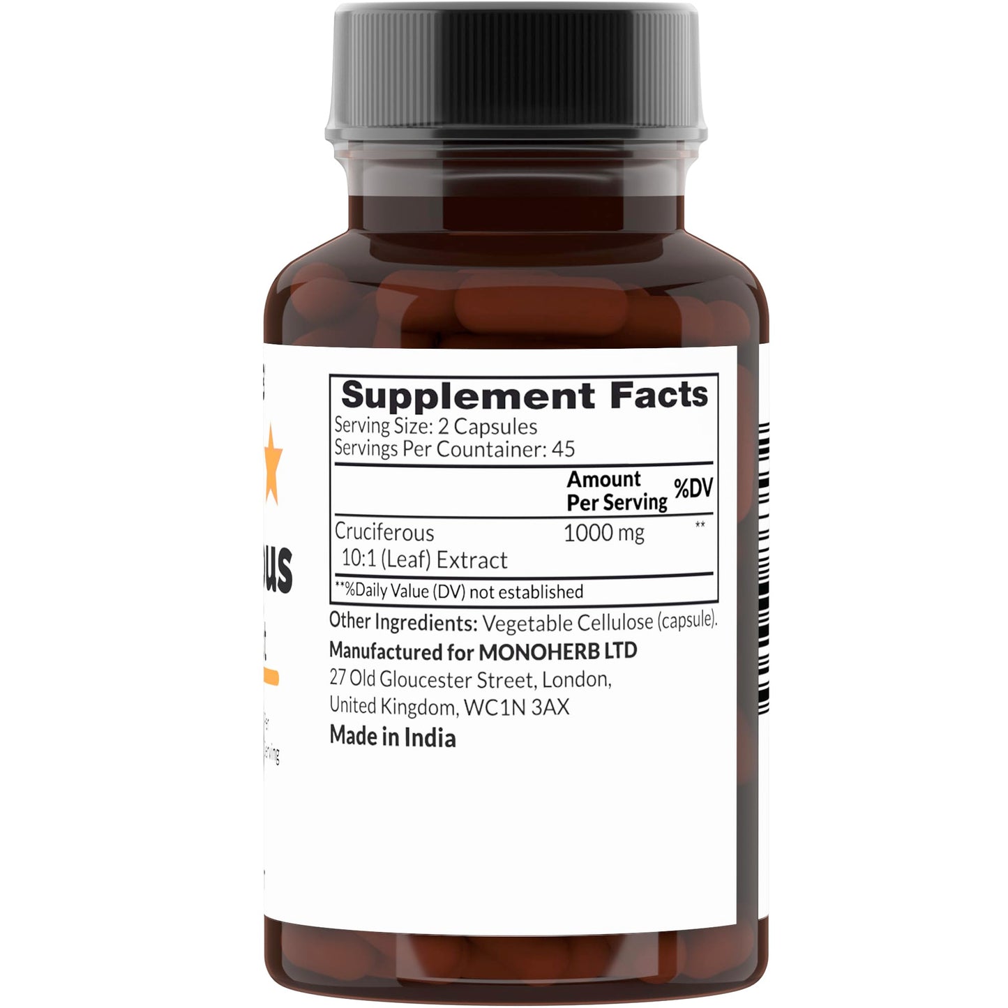 MONOHERB Cruciferous 10:1 Extract Capsules, 90 Count