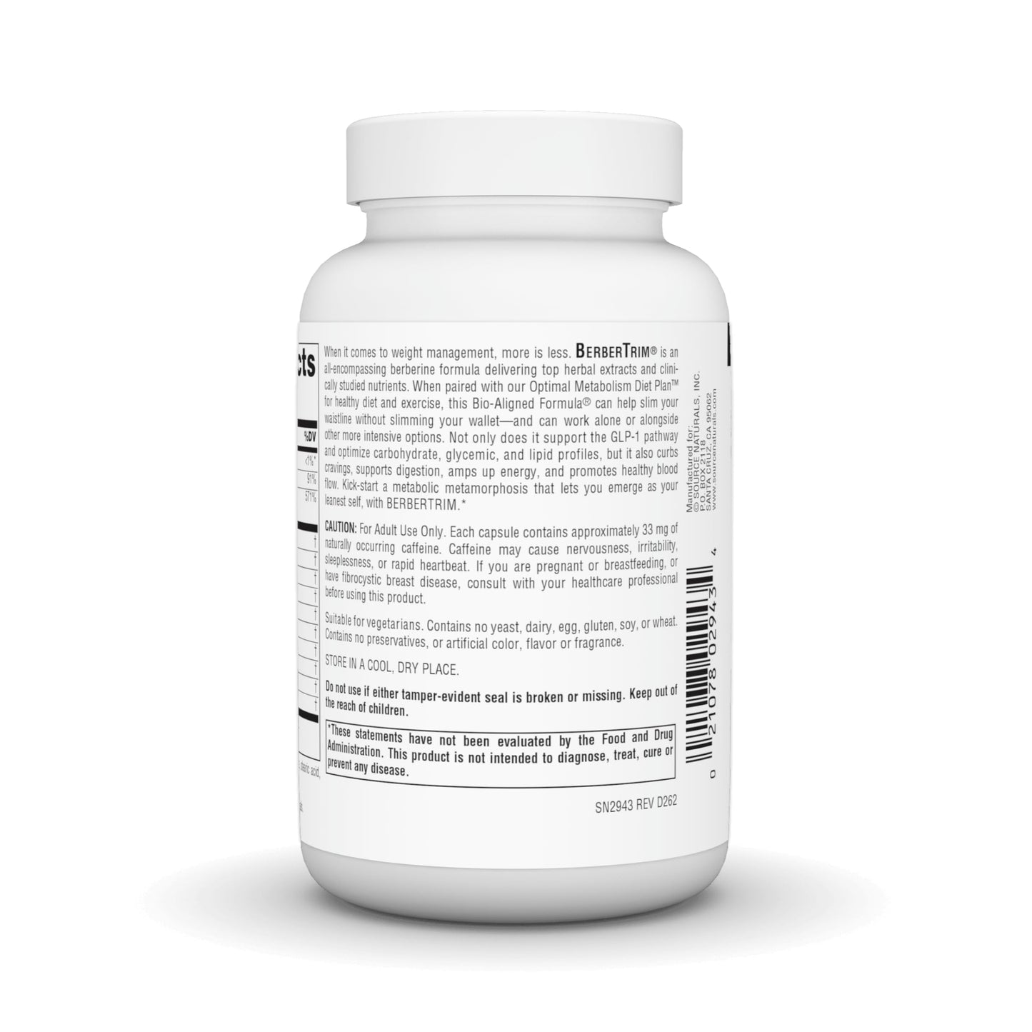 Source Naturals BerberTrim Capsules 90 Count