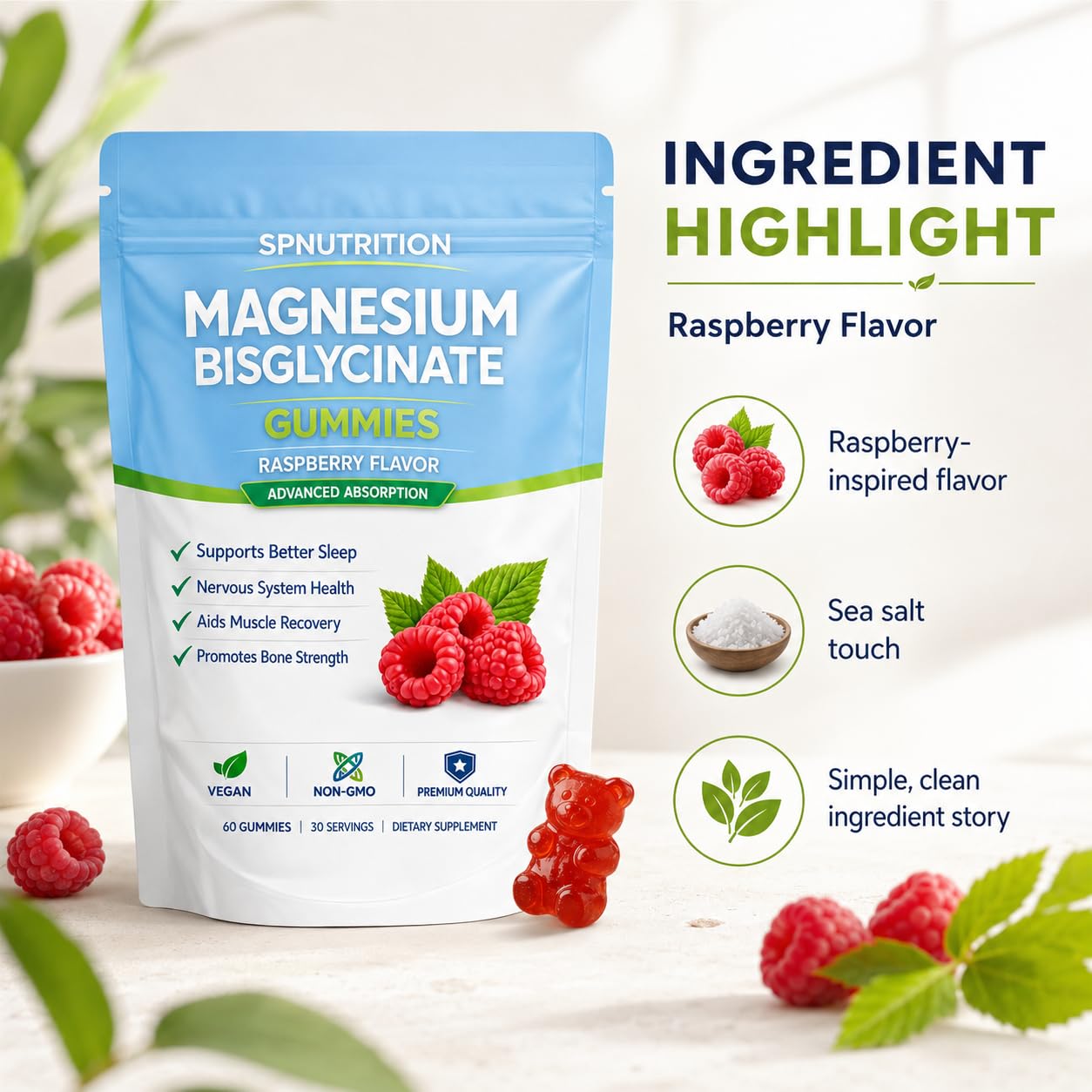 Arctic Purge Magnesium Bisglycinate Gummies, 60 Gummies