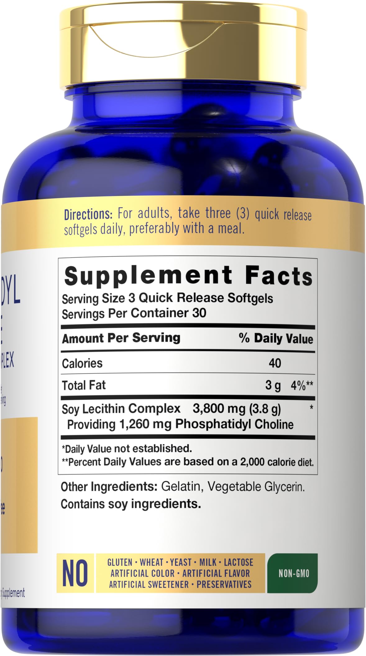 Carlyle Phosphatidyl Choline Supplement 3,800mg Softgel 90