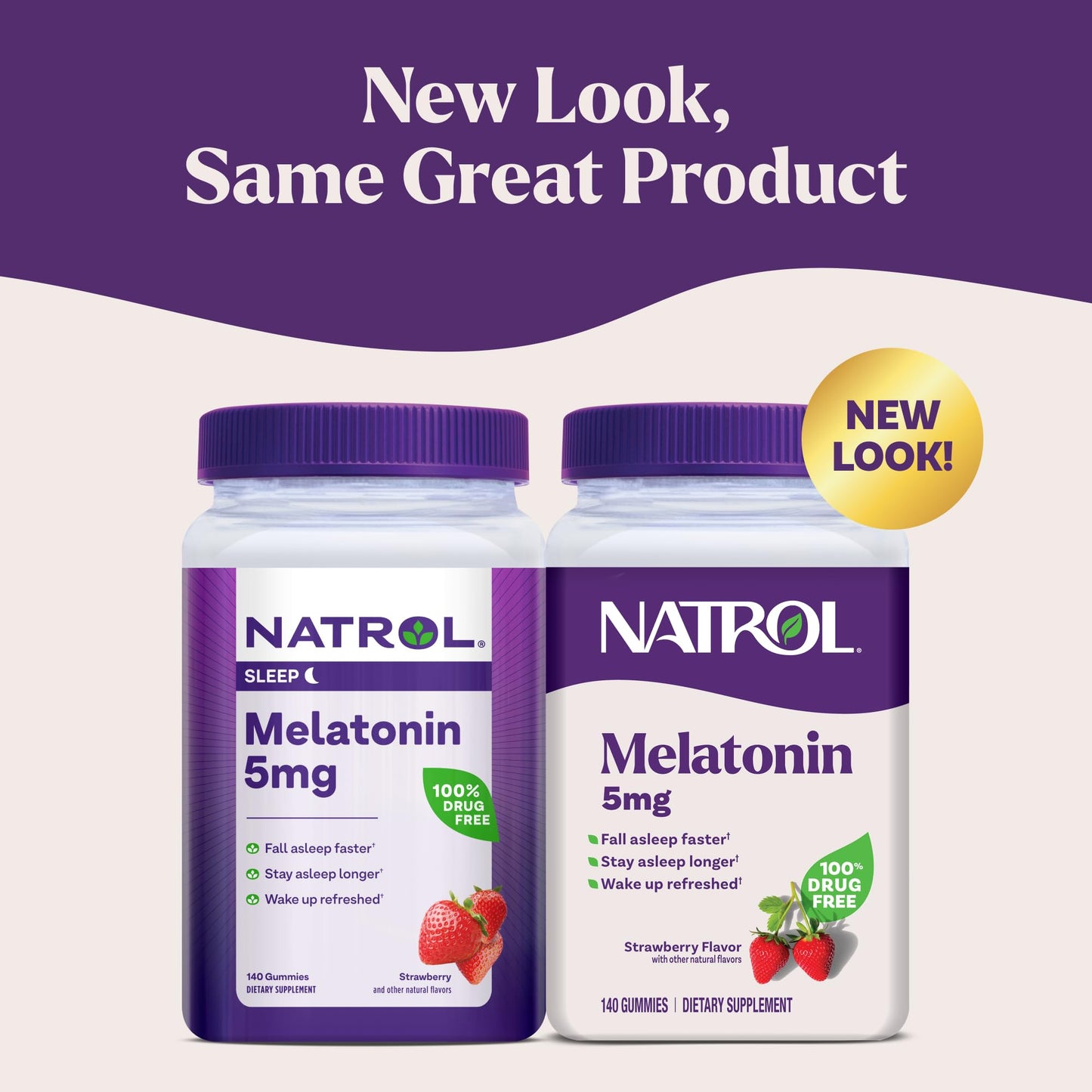 Natrol Melatonin Gummies 5mg, Strawberry-Flavored, 140 Count
