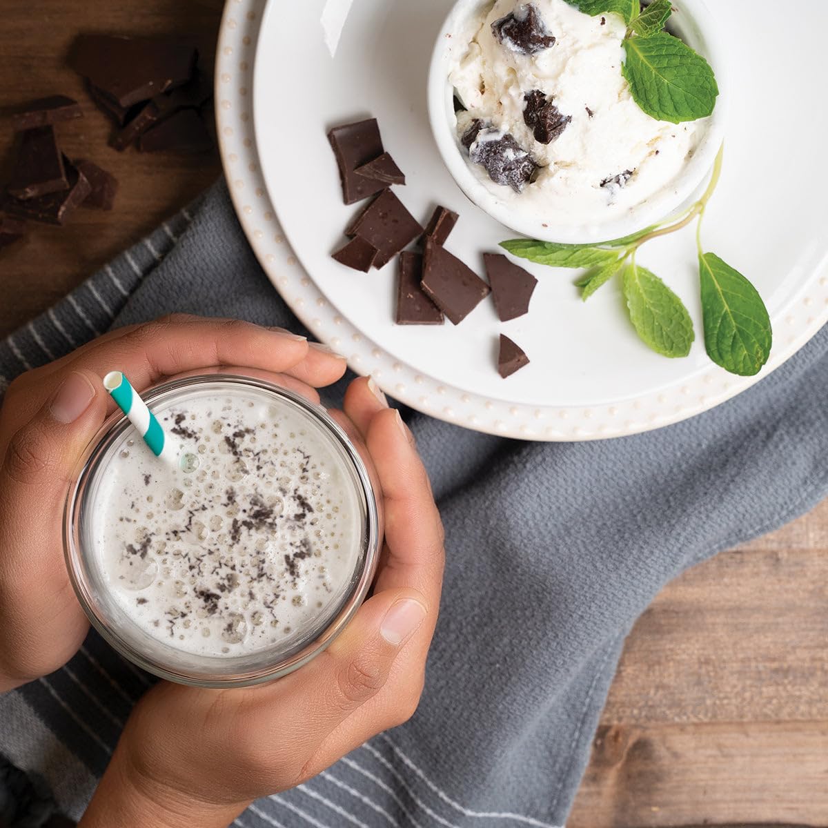 Bariatric Eating Inspire Mint Chip 20g Whey Protein Isolate Powder with Calcium, 20 Servings