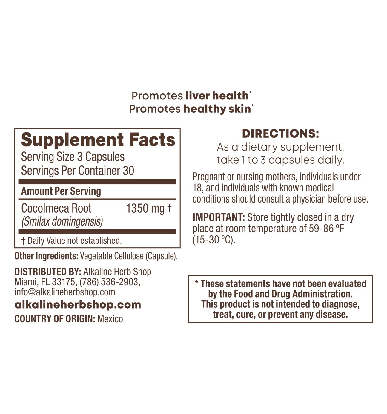 Alkaline Herb Store Cocolmeca Supplement Capsules, 90 Count