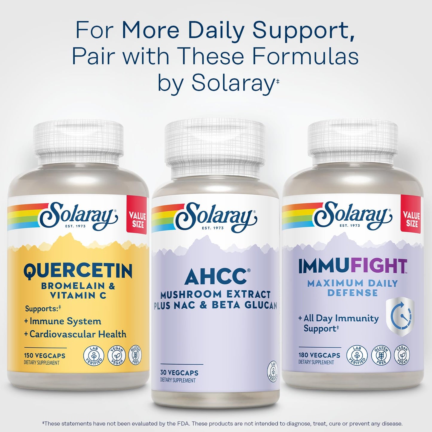 Solaray AHCC Mushroom Supplement Plus NAC and Beta Glucan Capsules 30 VegCaps