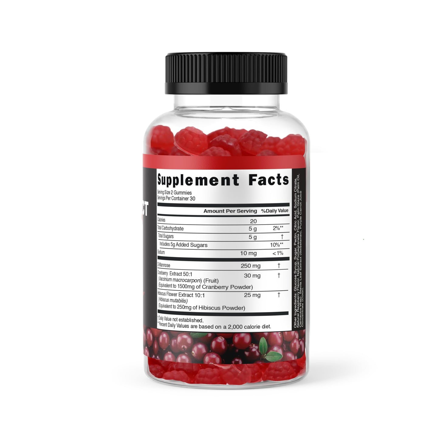 VITAMIZED Cranberry Gummies with D-Mannose Urinary Flush with Hibiscus Powder, 180 Count