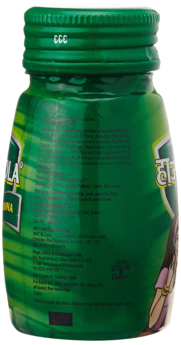 Dabur Hajmola Pudina 120 Tablets