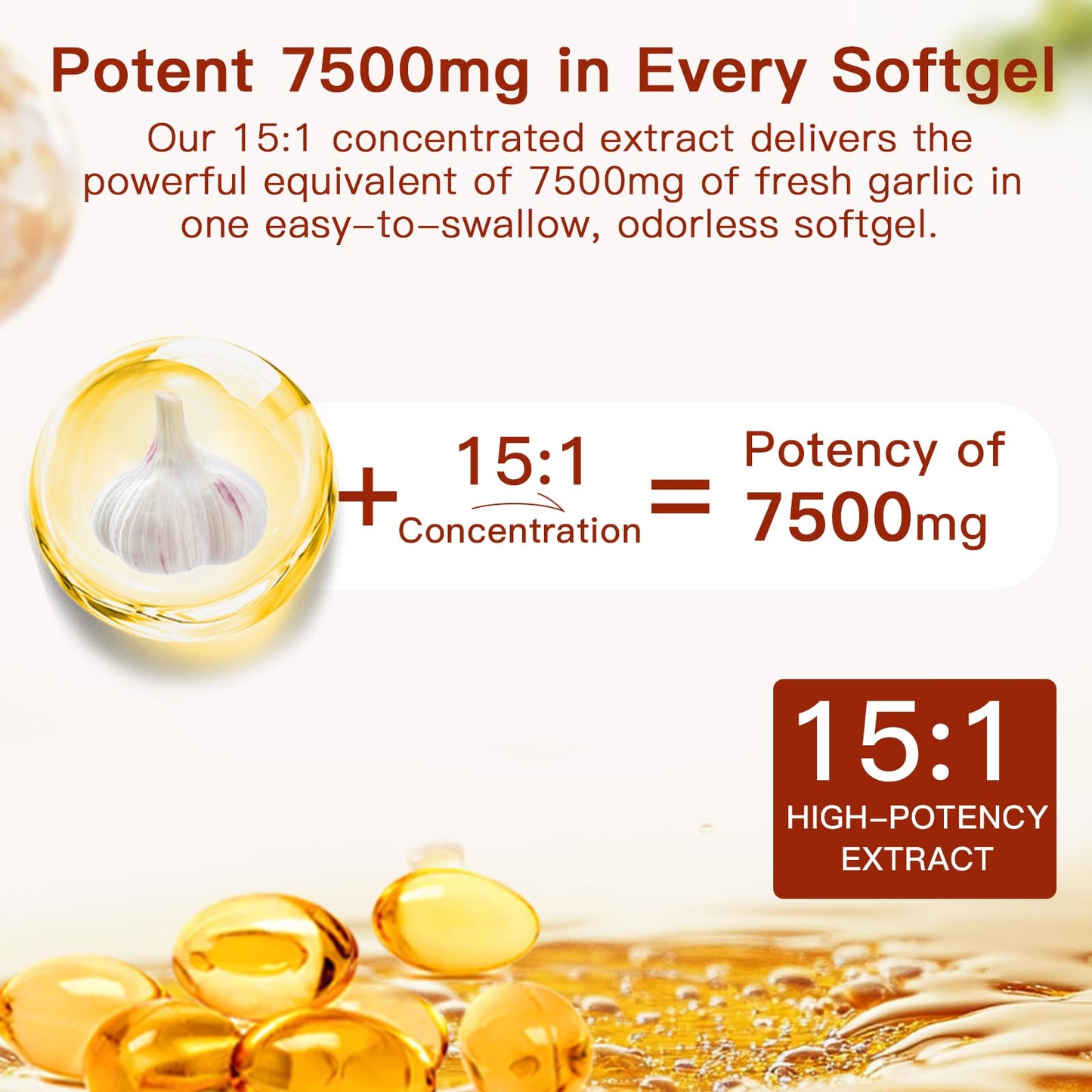 ULIKEATM Odorless Aged Garlic Extract Softgels 300 Count