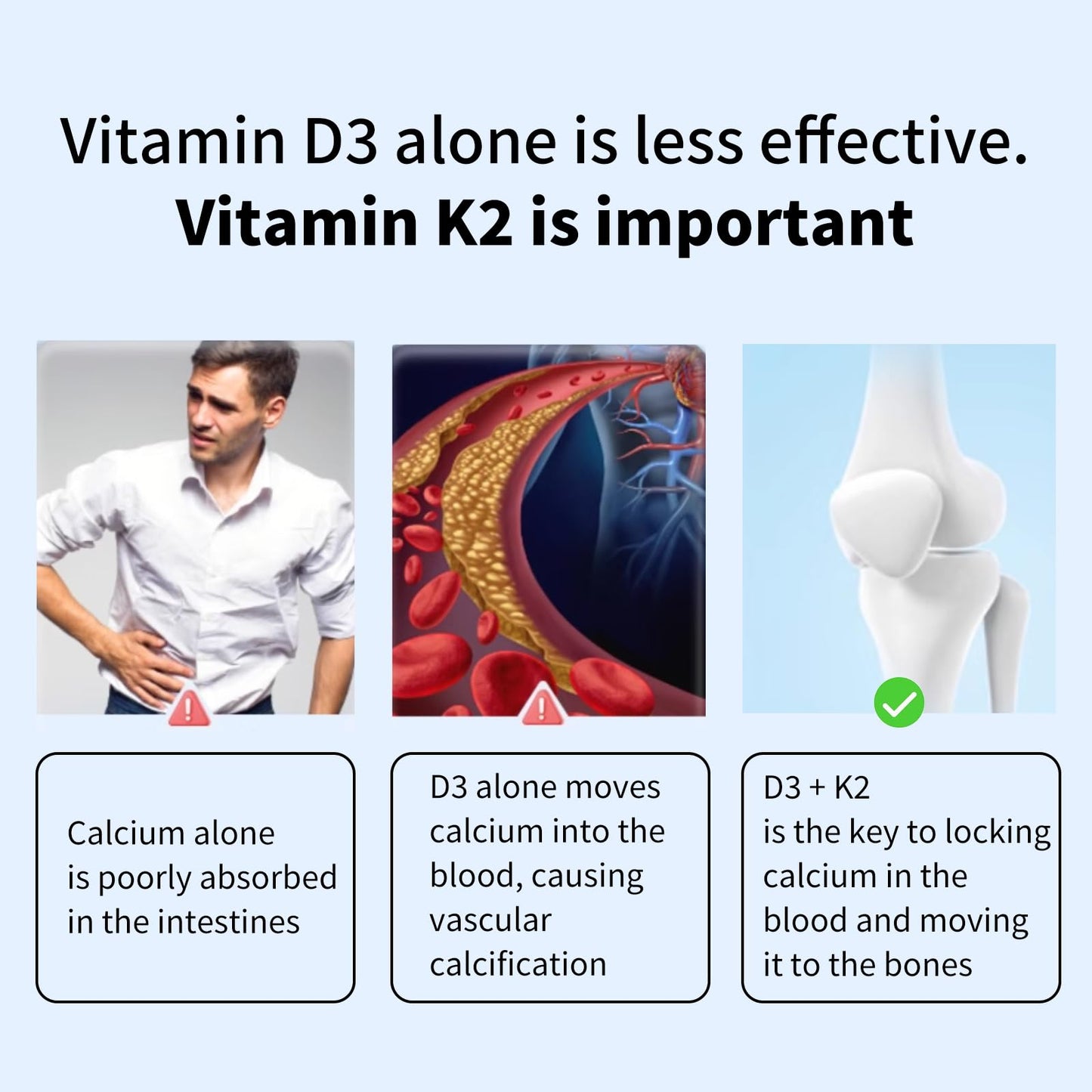 YOUTHVITA Vitamin D3 K2 Softgel with Coconut Oil, 10000 IU D3 and 200 mcg K2, Supports Calcium Absorption, Bone, Immune, & Heart Health, 90 Softgels