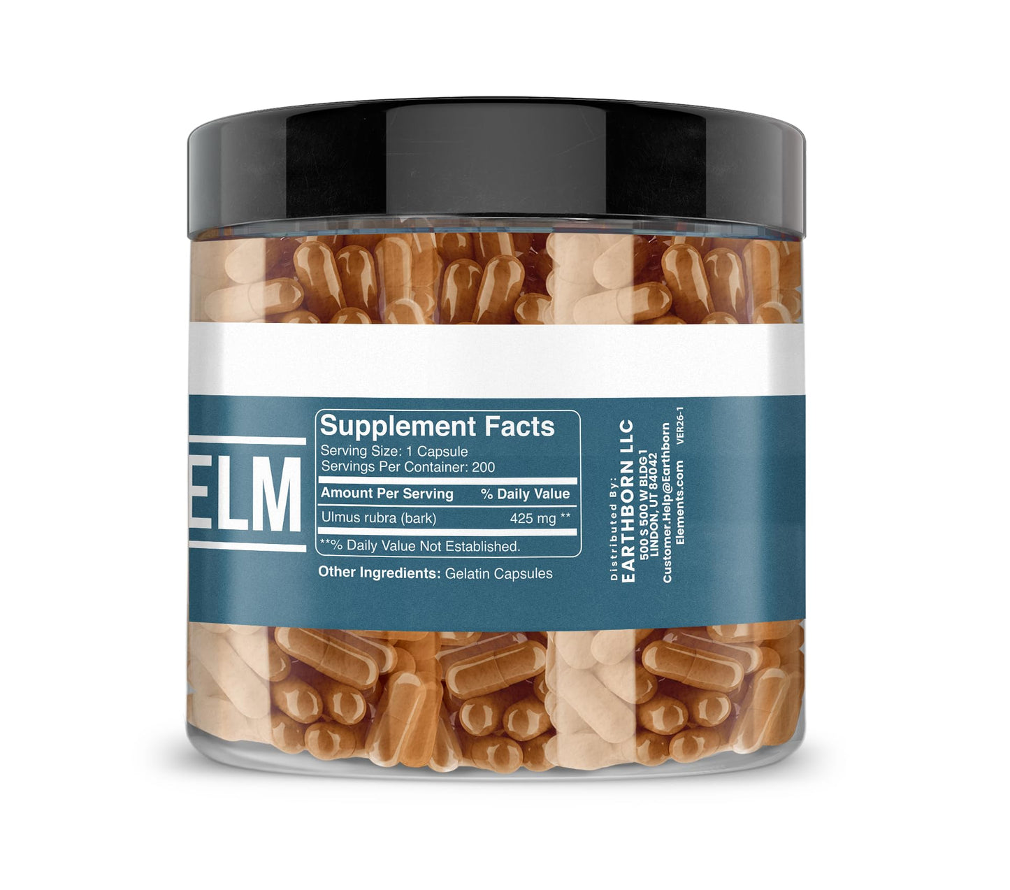 Earthborn Elements Slippery Elm Capsules 200