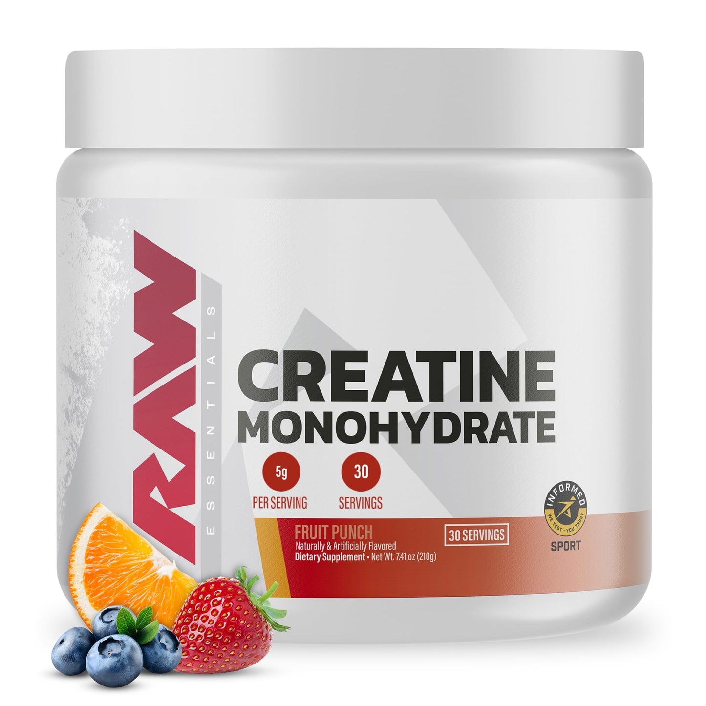 RAW Creatine Monohydrate Powder 12.35 Ounce