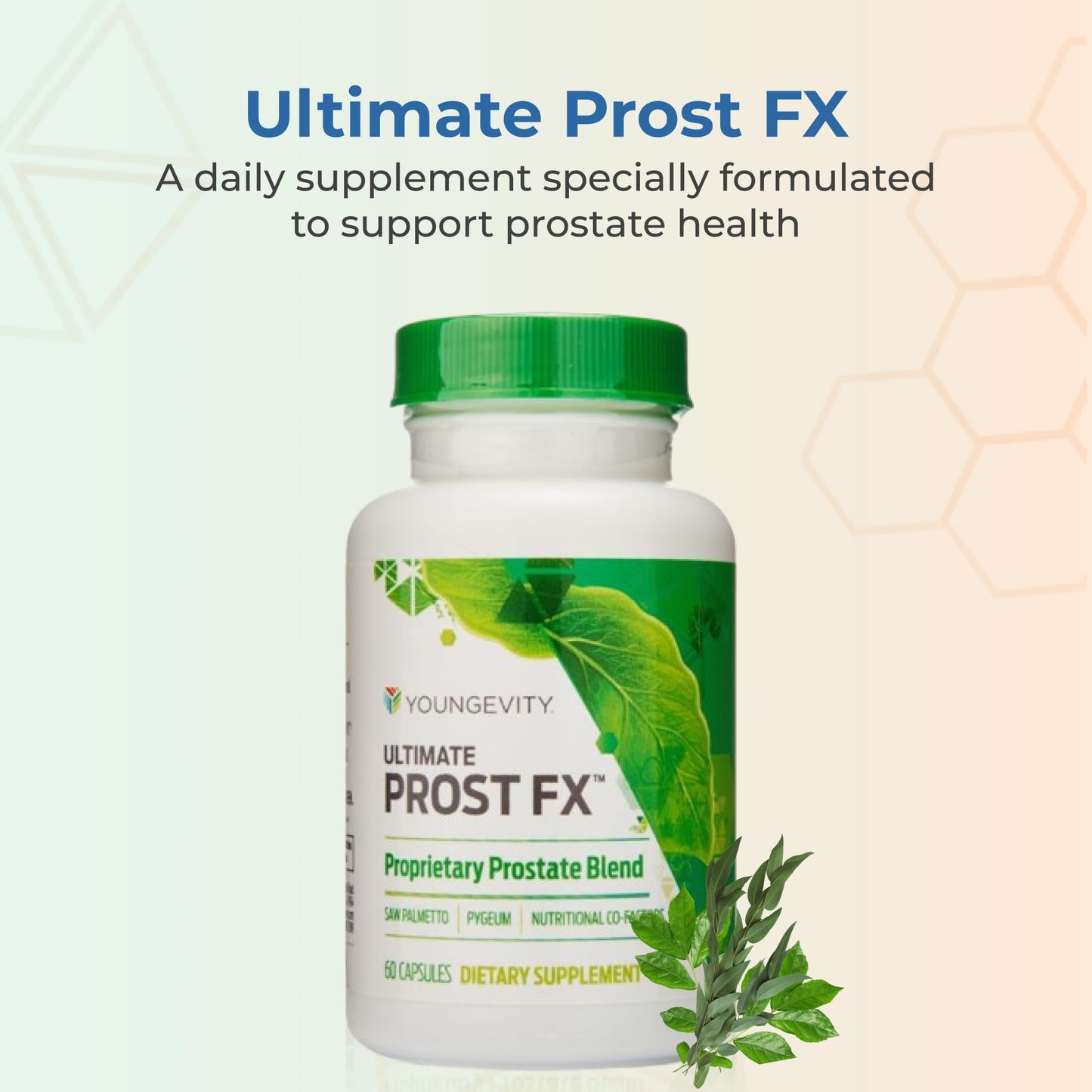 Youngevity Ultimate Prost Fx Saw Palmetto + 9 Herb Blend for Men's Prostate Health Capsules 120 Count