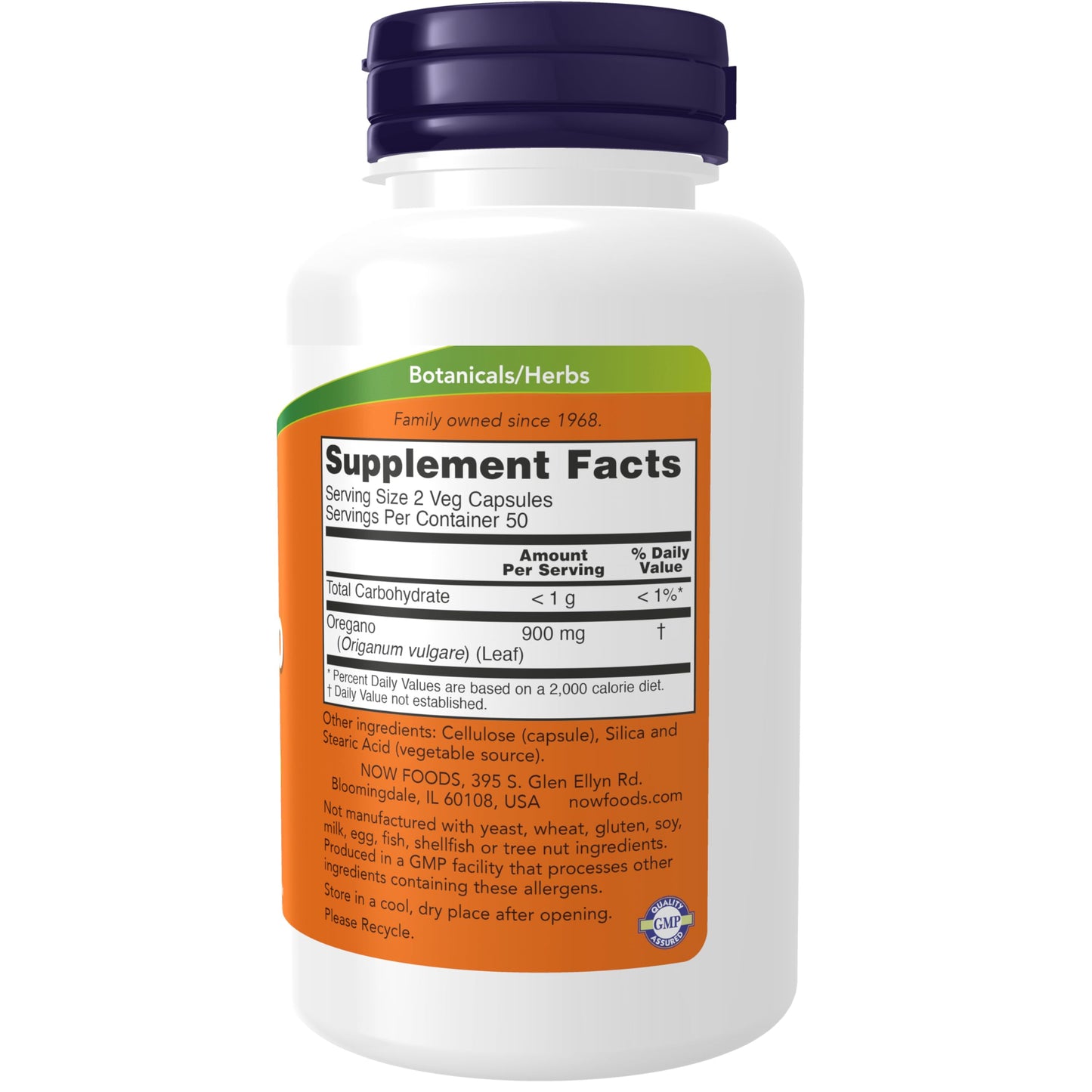 NOW Foods Oregano (Origanum vulgare) 450 mg Veg Capsules, 100 Count