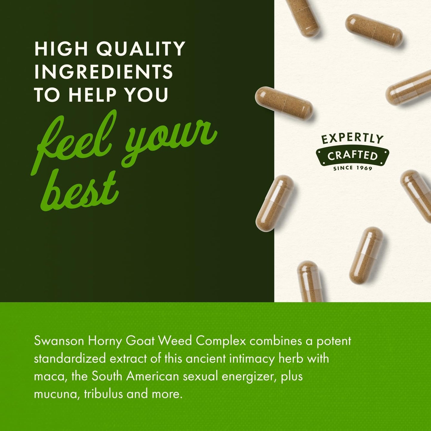 Swanson Horny Goat Weed Complex Vegan Capsules 120 Count