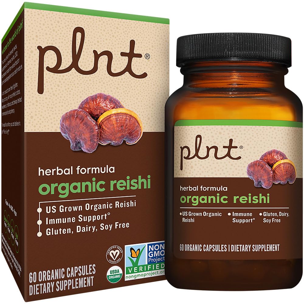 plnt Organic Reishi Immune Support 1000 mg 60 Capsules
