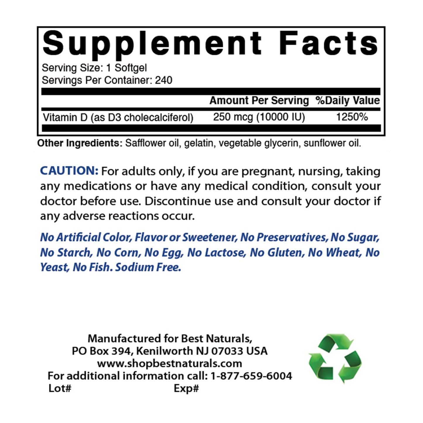 Best Naturals Calcium Magnesium with Vitamin D3 Softgel 180 Count