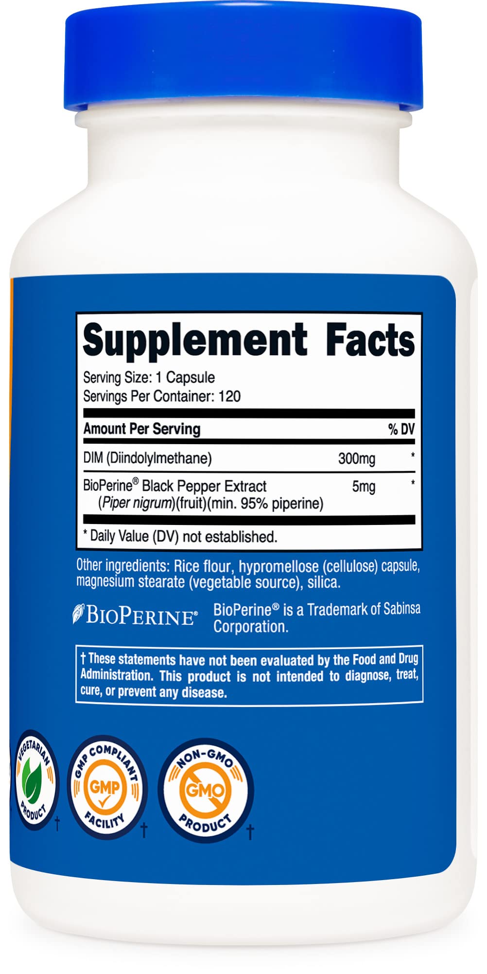 Nutricost DIM (Diindolylmethane) 300mg Capsules, 360 Count with BioPerine