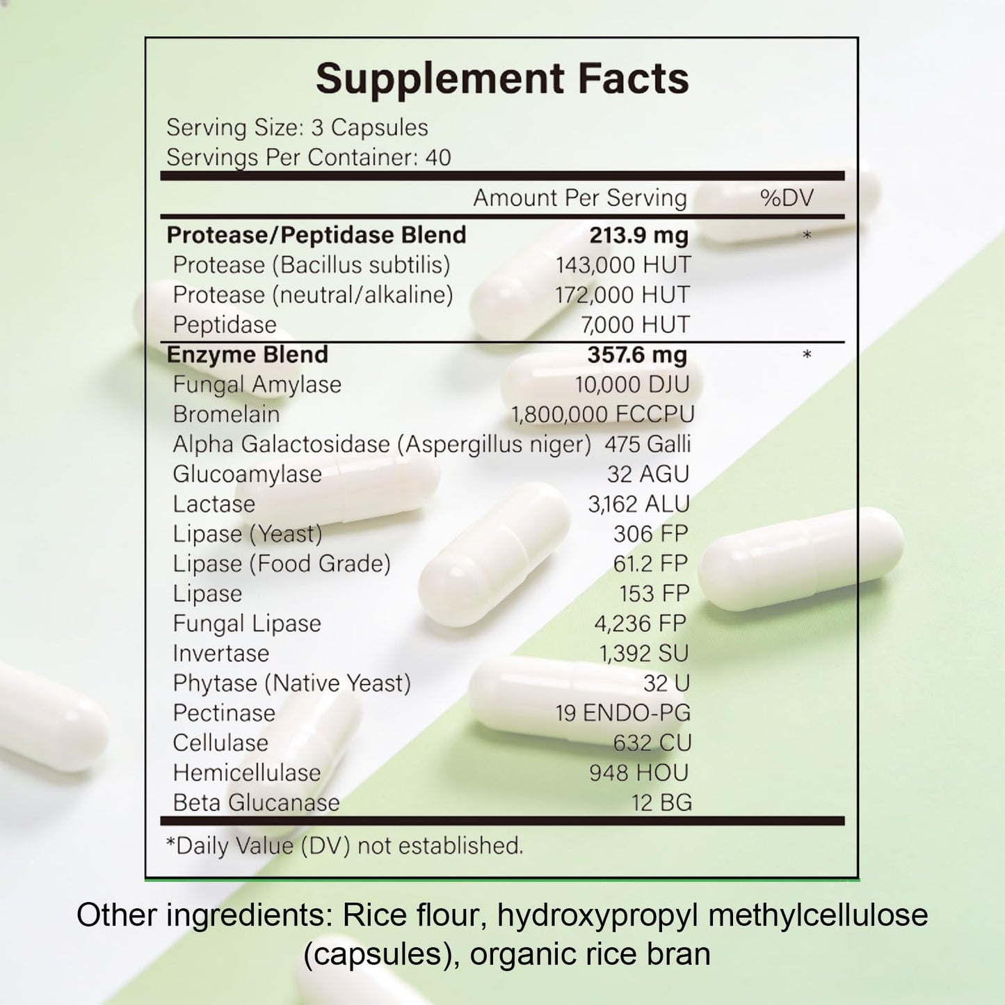 ZYGCDZ Complete Digestive Enzymes Supplement for Gut Health & Bloating Relief Capsules 120